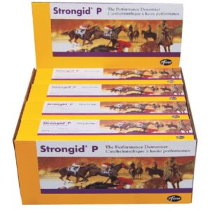 Box of Strongid P dewormer paste for horses.